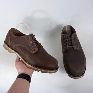 L.L.Bean East Point Oxfords Mens 13 Brown Leather Lace-Up Round Toe Casual Shoes